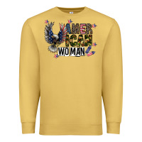 Antique Gold american woman Premium Sweatshirt - CowhideDigitalArt