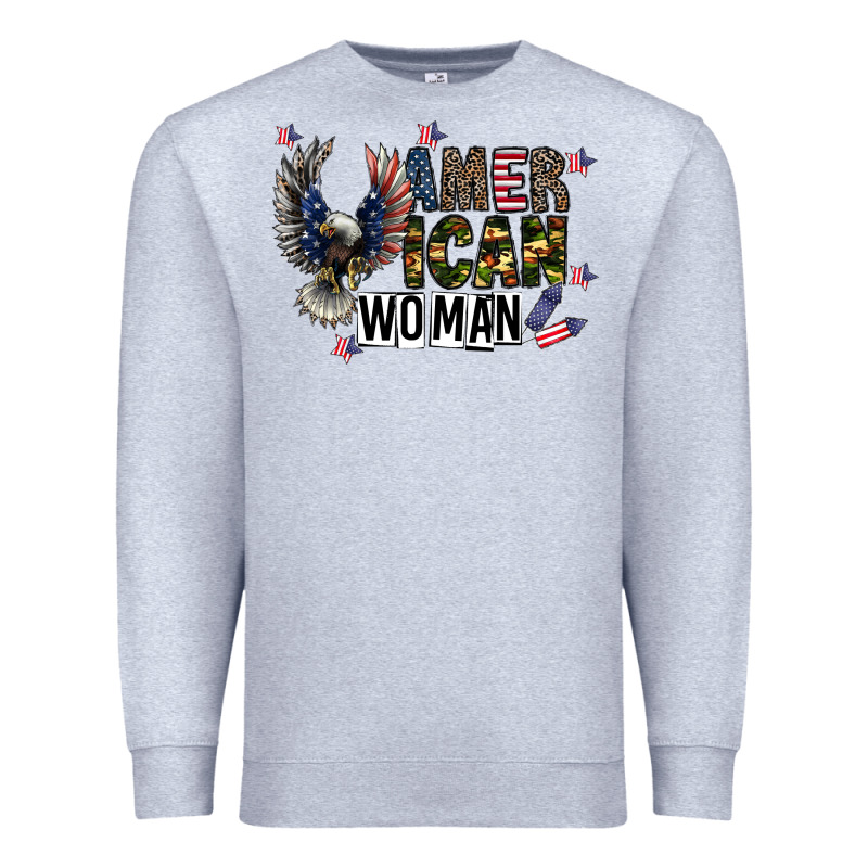 American Woman Premium Sweatshirt by CowhideDigitalArt | Teevron
