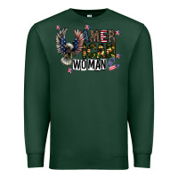 Sports Green american woman Premium Sweatshirt - CowhideDigitalArt