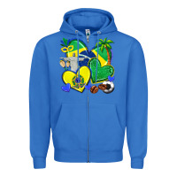 True Royal brazil hearts Zipper Hoodie - texasbilliewilder