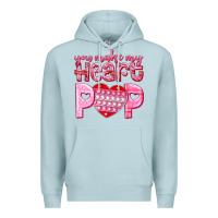 Blue Mist you make my heart pop Premium Hoodie - NancyCooperArtShop