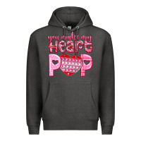 Charcoal Heather you make my heart pop Premium Hoodie - NancyCooperArtShop