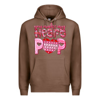 Chestnut you make my heart pop Premium Hoodie - NancyCooperArtShop