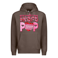 Coffee you make my heart pop Premium Hoodie - NancyCooperArtShop