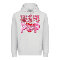 Dove Grey you make my heart pop Premium Hoodie - NancyCooperArtShop