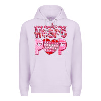 Lilac you make my heart pop Premium Hoodie - NancyCooperArtShop