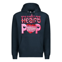 Navy you make my heart pop Premium Hoodie - NancyCooperArtShop