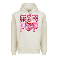 Oatmeal Heather you make my heart pop Premium Hoodie - NancyCooperArtShop
