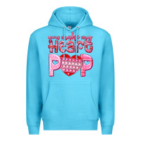 Ocean Blue you make my heart pop Premium Hoodie - NancyCooperArtShop