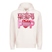 Pale Pink you make my heart pop Premium Hoodie - NancyCooperArtShop