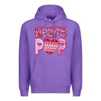 Purple you make my heart pop Premium Hoodie - NancyCooperArtShop