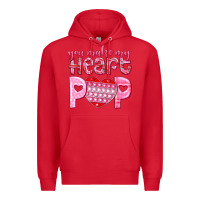 Red you make my heart pop Premium Hoodie - NancyCooperArtShop