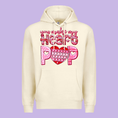 You Make My Heart Pop Premium Hoodie Designed By Nancycooperartshop