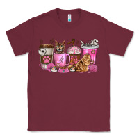 Burgundy cat coffee cups Classic Tee - texasbilliewilder