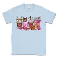 Dusty Blue cat coffee cups Classic Tee - texasbilliewilder