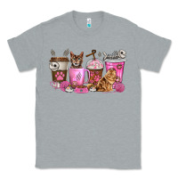 Heather Grey cat coffee cups Classic Tee - texasbilliewilder
