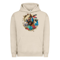 Pigment French Oak haflinger horse floral Urban Hoodie - LillyAllenDesigns