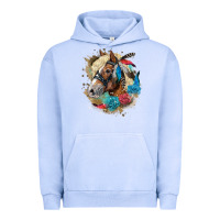 Pigment Grape Ice haflinger horse floral Urban Hoodie - LillyAllenDesigns
