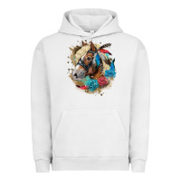 Haflinger Horse Floral Urban Hoodie | Teevron