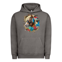 Pigment Tornado haflinger horse floral Urban Hoodie - LillyAllenDesigns