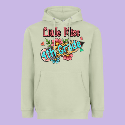 Little Miss Fourth Grade Heavyweight Hoodie Designed By Ranaportraitstore