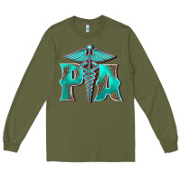 Army Green physician medical symbol assistant nurse Long Sleeve Tee - BarkalooDesign