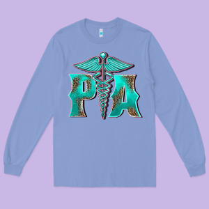 Physician Medical Symbol Assistant Nurse Long Sleeve Tee Designed By Barkaloodesign
