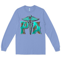 Colony Blue physician medical symbol assistant nurse Long Sleeve Tee - BarkalooDesign
