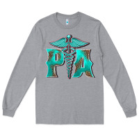 Heather Grey physician medical symbol assistant nurse Long Sleeve Tee - BarkalooDesign