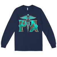 Navy physician medical symbol assistant nurse Long Sleeve Tee - BarkalooDesign