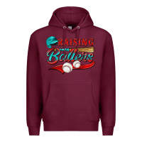 Burgundy raising ballers Premium Hoodie - NancyCooperArtShop