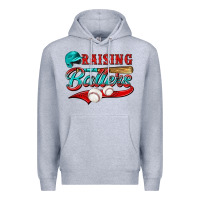 Heather Grey raising ballers Premium Hoodie - NancyCooperArtShop