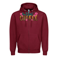Burgundy but first coffee Zipper Hoodie - texasbilliewilder