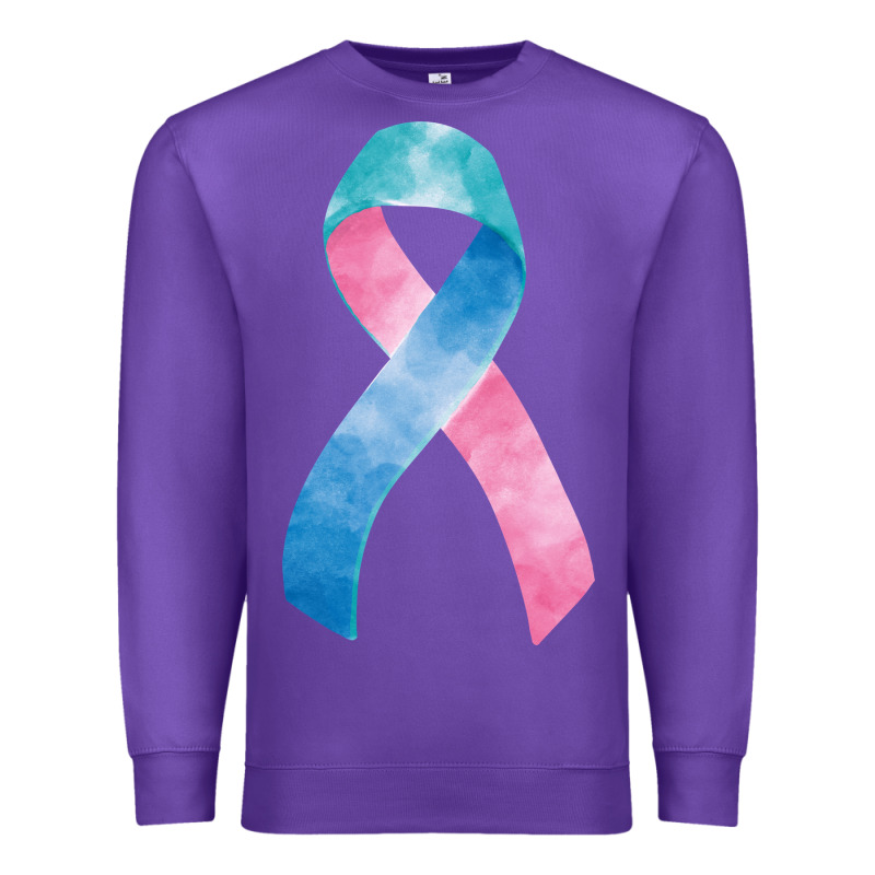 Thyroid Cancer Ribbon Fa Element Premium Sweatshirt by FaDigitalArtStudio | Teevron