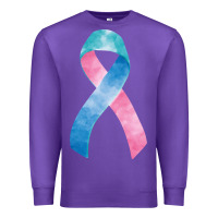 Purple thyroid cancer ribbon fa element Premium Sweatshirt - FaDigitalArtStudio