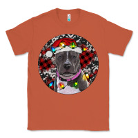 Copper Pitbull And Buffalo Plaid Classic Tee - RanaPortraitStore
