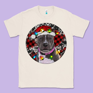 Pitbull And Buffalo Plaid Classic Tee Designed By Ranaportraitstore