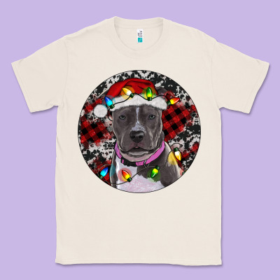 Pitbull And Buffalo Plaid Classic Tee Designed By Ranaportraitstore