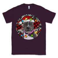 Plum Pitbull And Buffalo Plaid Classic Tee - RanaPortraitStore