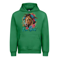 Emerald free spirit quarter horse floral Urban Hoodie - LillyAllenDesigns