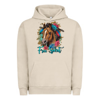 Pigment French Oak free spirit quarter horse floral Urban Hoodie - LillyAllenDesigns