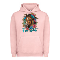 Free Spirit Quarter Horse Floral Urban Hoodie | Teevron