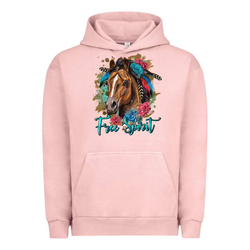 Free Spirit Quarter Horse Floral Urban Hoodie by LillyAllenDesigns | Teevron