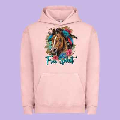 Free Spirit Quarter Horse Floral Urban Hoodie Designed By Lillyallendesigns