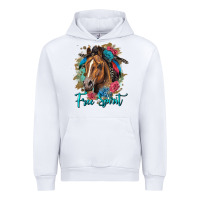 White free spirit quarter horse floral Urban Hoodie - LillyAllenDesigns