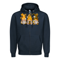 Navy bumble bee gnomes Zipper Hoodie - Zillion Design Studio