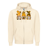 Sandshell bumble bee gnomes Zipper Hoodie - Zillion Design Studio