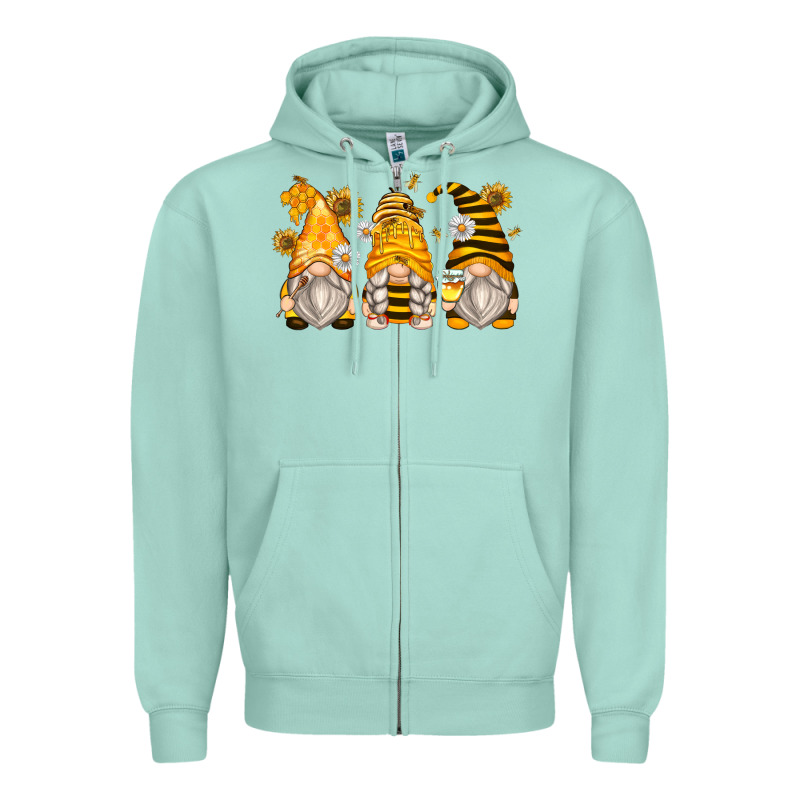 Bumble Bee Gnomes Zipper Hoodie by Zillion Design Studio | Teevron