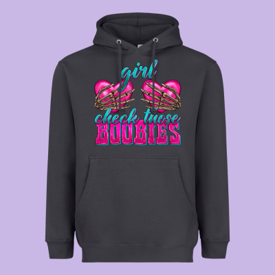 Girl Check Those Boobies Heavyweight Hoodie Designed By Texasbilliewilder