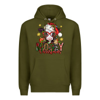 Army Green mooey christmas baby calf Premium Hoodie - Jasminsmagicworld